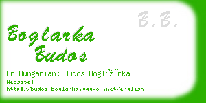 boglarka budos business card